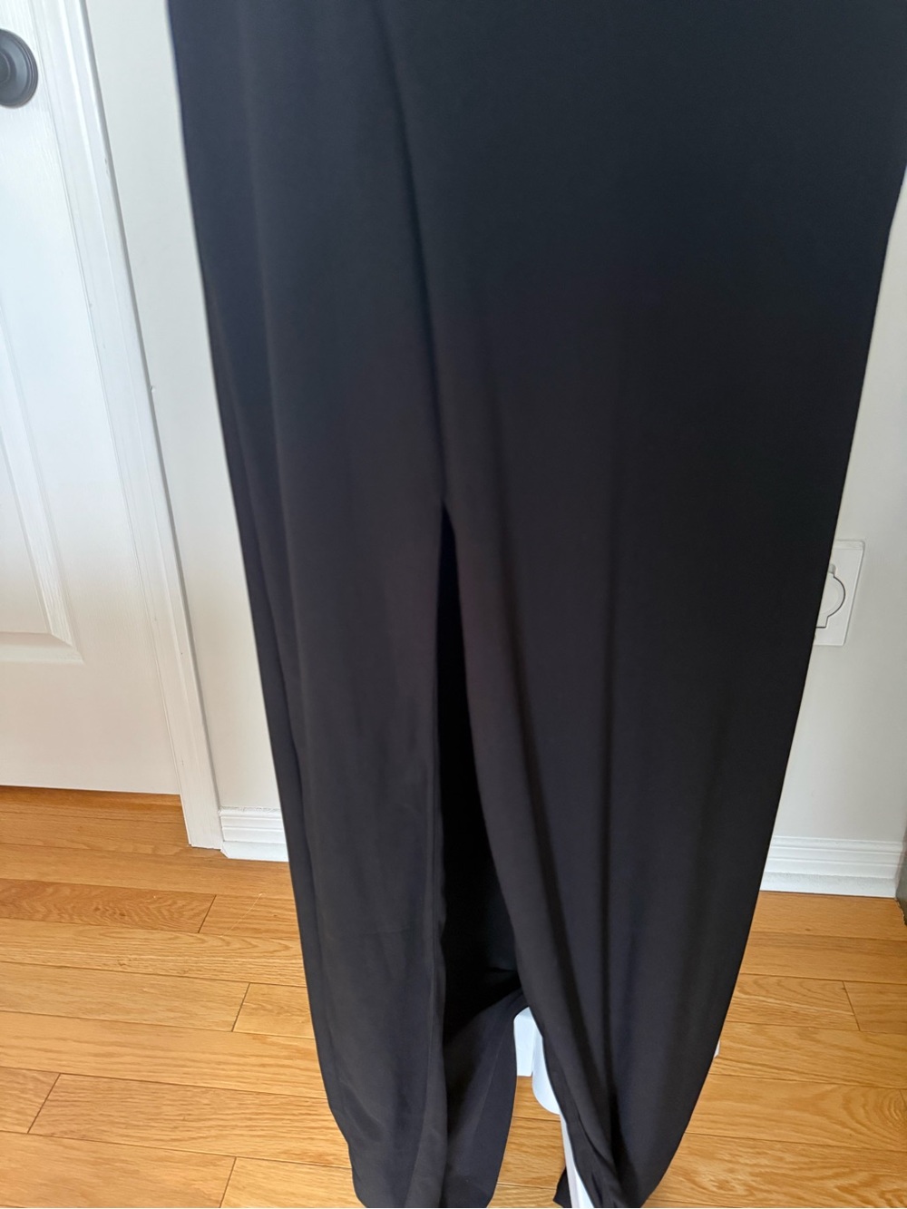 Club L London Emily Black Asymmetric Mesh Maxi Gown Dress Size 10 NWT - Picture 15 of 15